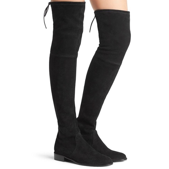 Stuart Weitzman Shoes - Stuart Weitzman Lowland Boots - Black Suede